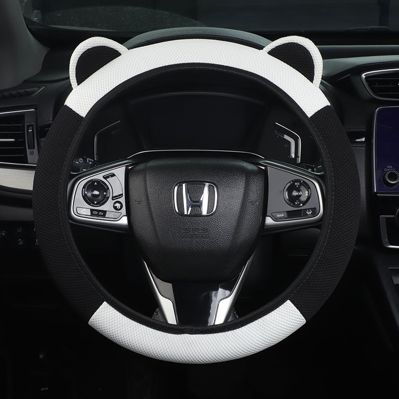Manufacturer Wholesale Summer Ice Silk Steering Wheel Cover for Cars, Elastic Handle Cover Without Inner Ring, Breathable and Sweat-Absorbent, Suitable for All Seasons
