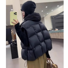 韩版泡芙羽绒棉马甲女短款冬新款上衣背心坎肩宽松马夹时尚外套女