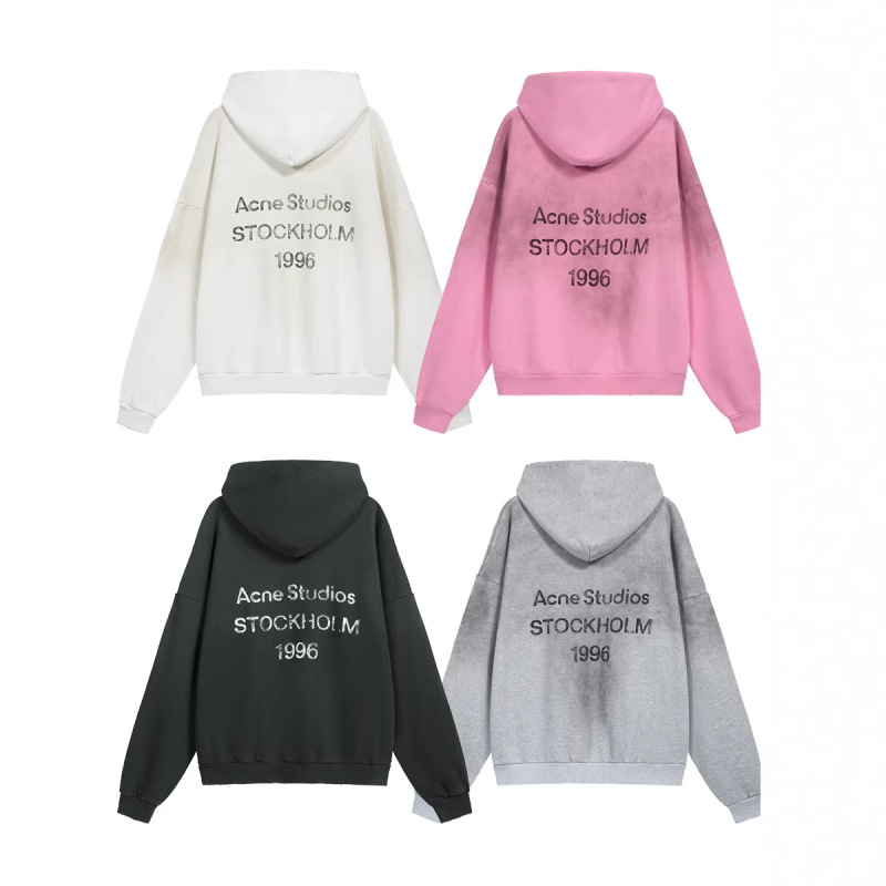 American Niche Trendy Brand Ac Washed Distressed 1996 Letter Hoodie Couple Men and Women Loose Cross-Border Sweatshirt
