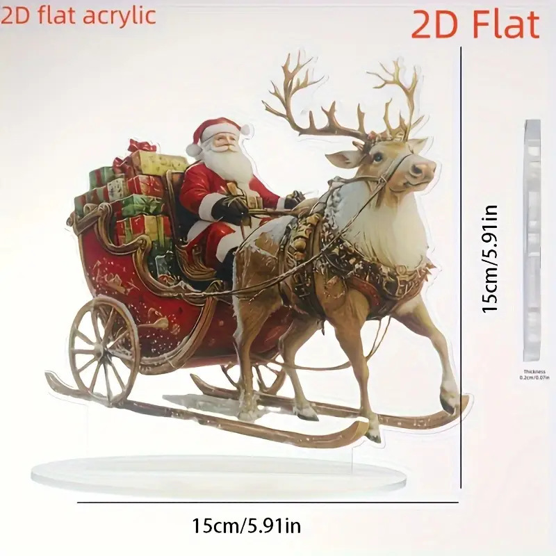 Explosiones transfronterizas acrílicas de Navidad chimenea de Navidad regalos de medias colgantes de Navidad muñeco de nieve ciervo adornos de decoración image 4