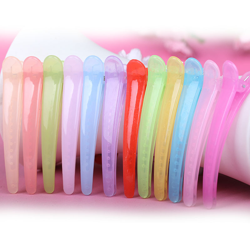 儿童果冻发夹美发工具 8cm塑料鸭嘴夹女生美发用品小礼物边夹批