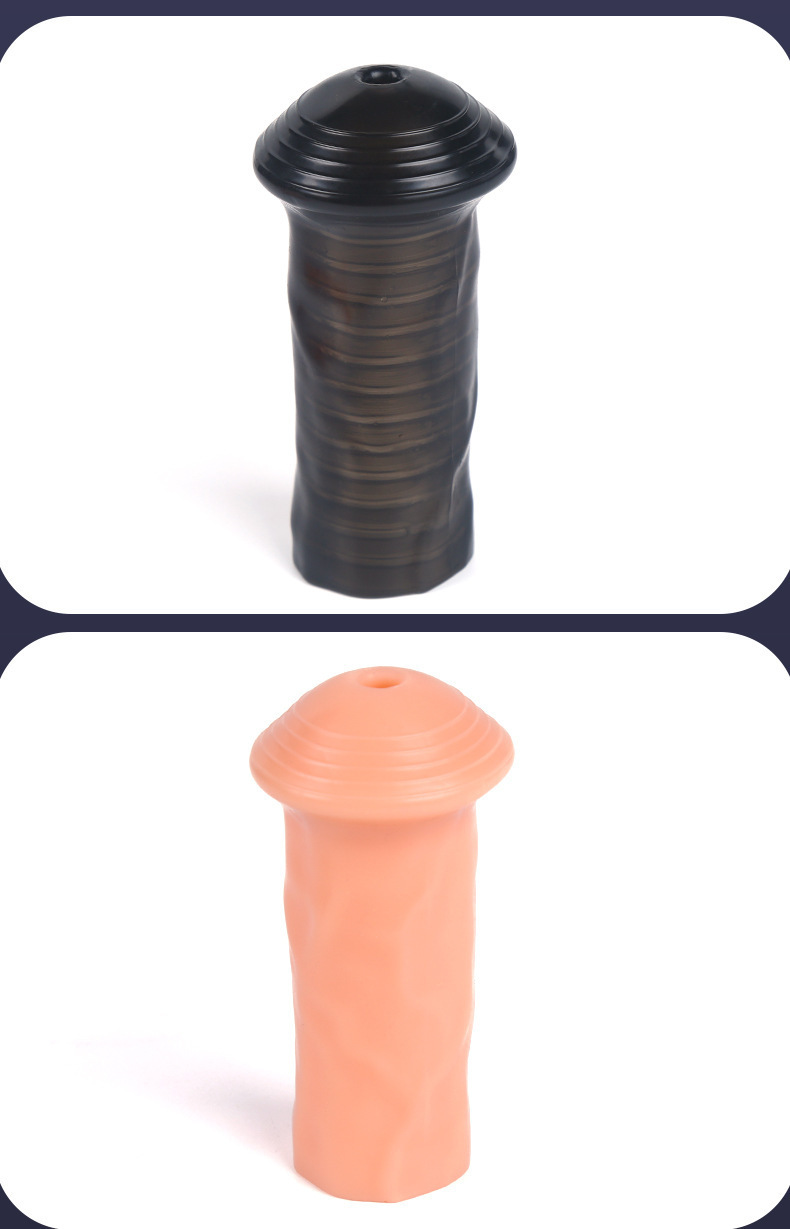 Wolf-Textured TPE Penis Sleeve, Desensitizing Delay Cover for Men, Coffee Color — detail image 15