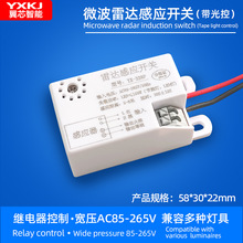微波雷达感应开关可内置吸顶灯用智能人体红外延时控制器声控开关