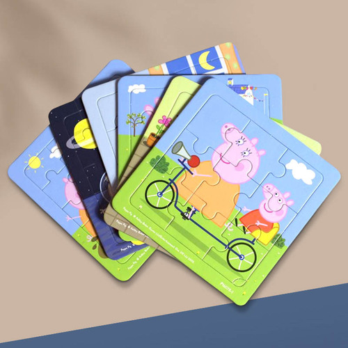 儿童拼图纸质男孩女孩宝宝2-3岁6早教益智力开发启蒙拼装玩具佩奇