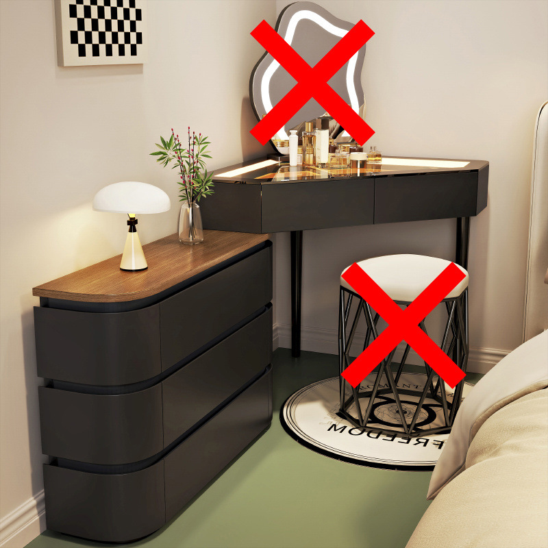 블랙 80cm 화장대 + 수납장 ♜⚑