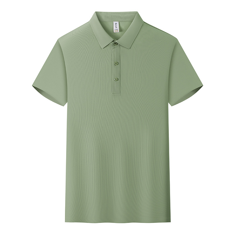 Comercio de alta gama brocado de amoníaco sin rastro de goma antibacteriana sensación fríaca de verano de manga corta polo logo personalizado para hombres