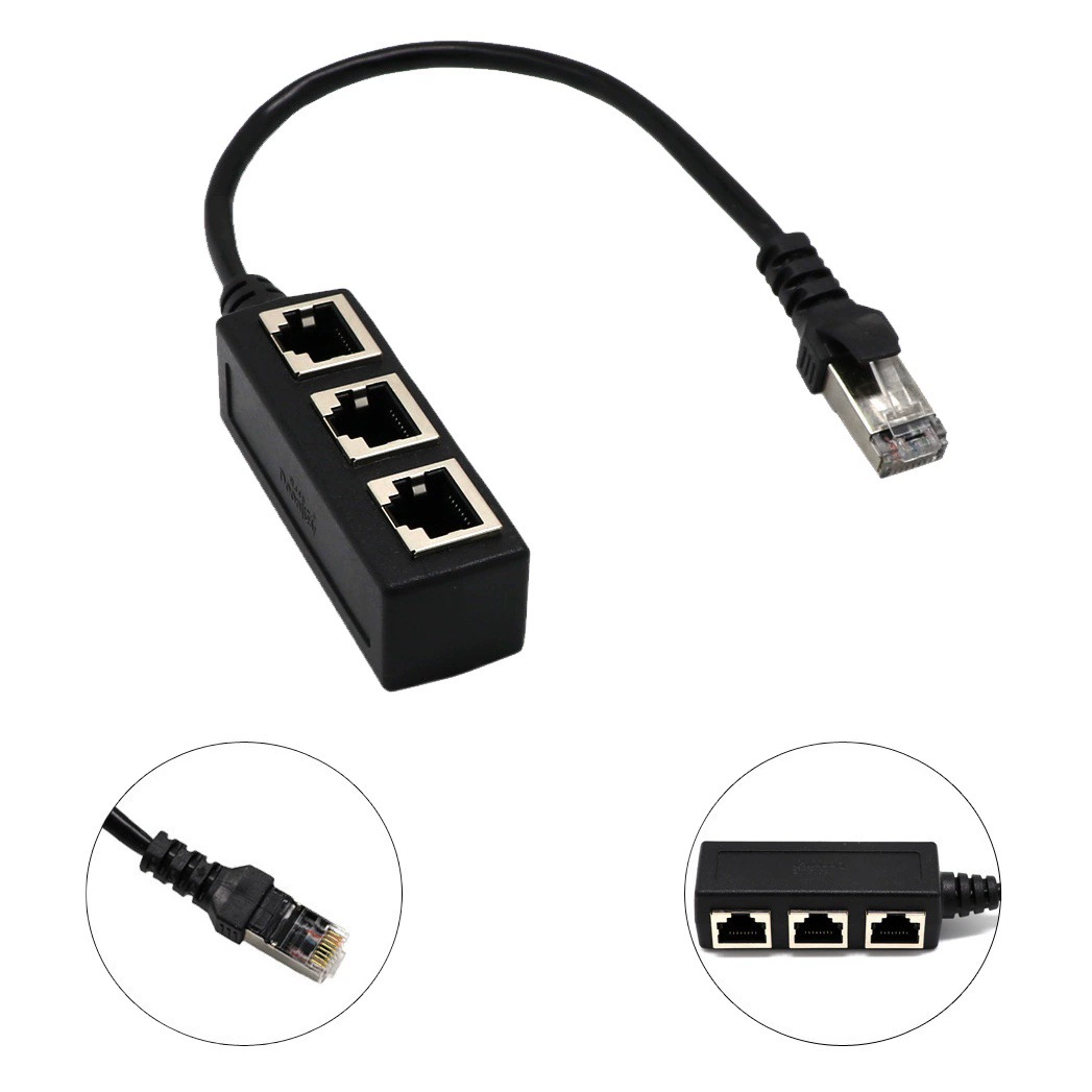 Сеть РДЖ 45 один мужчина сплиттер 1 кабеля сети переходника кабеля локальных сетей удлинительного кабеля минуты 3 быстрый к женщине 3