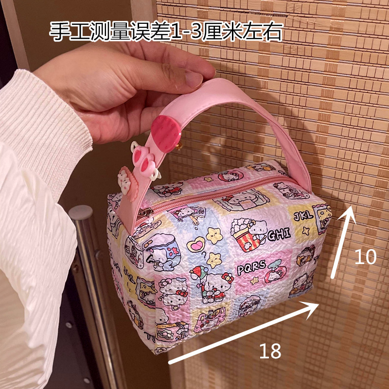化粧品バッグコレクション猫便利な化粧品バッグ旅行トイレタリー収納袋立体ハンドバッグ大容量|undefined