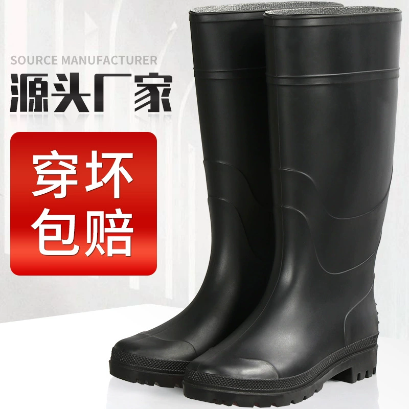 Новые трансграничные сапоги большого размера дождя внешний размер матовые черные сапоги высокого размера