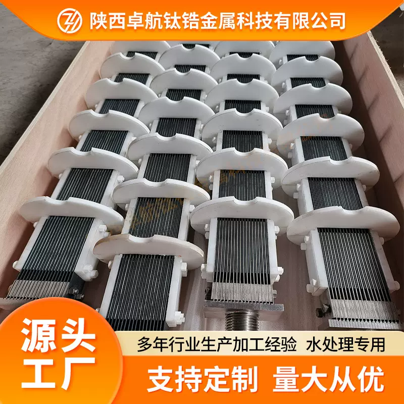 厂家供应海水电解钛阳极 果蔬清洗臭氧电解水电极 各种阳极组件