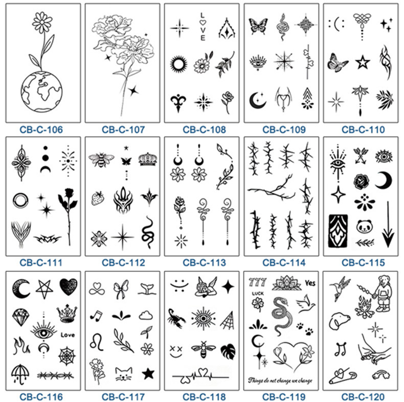 8g Weight tattoo stickers Event & Party Supplies 1 Piece Quantity Weekend, Party Occasion Animal, Flower, Butterfly Pattern Animal Flower Butterfly Tattoos & Body Art 1 Piece 6