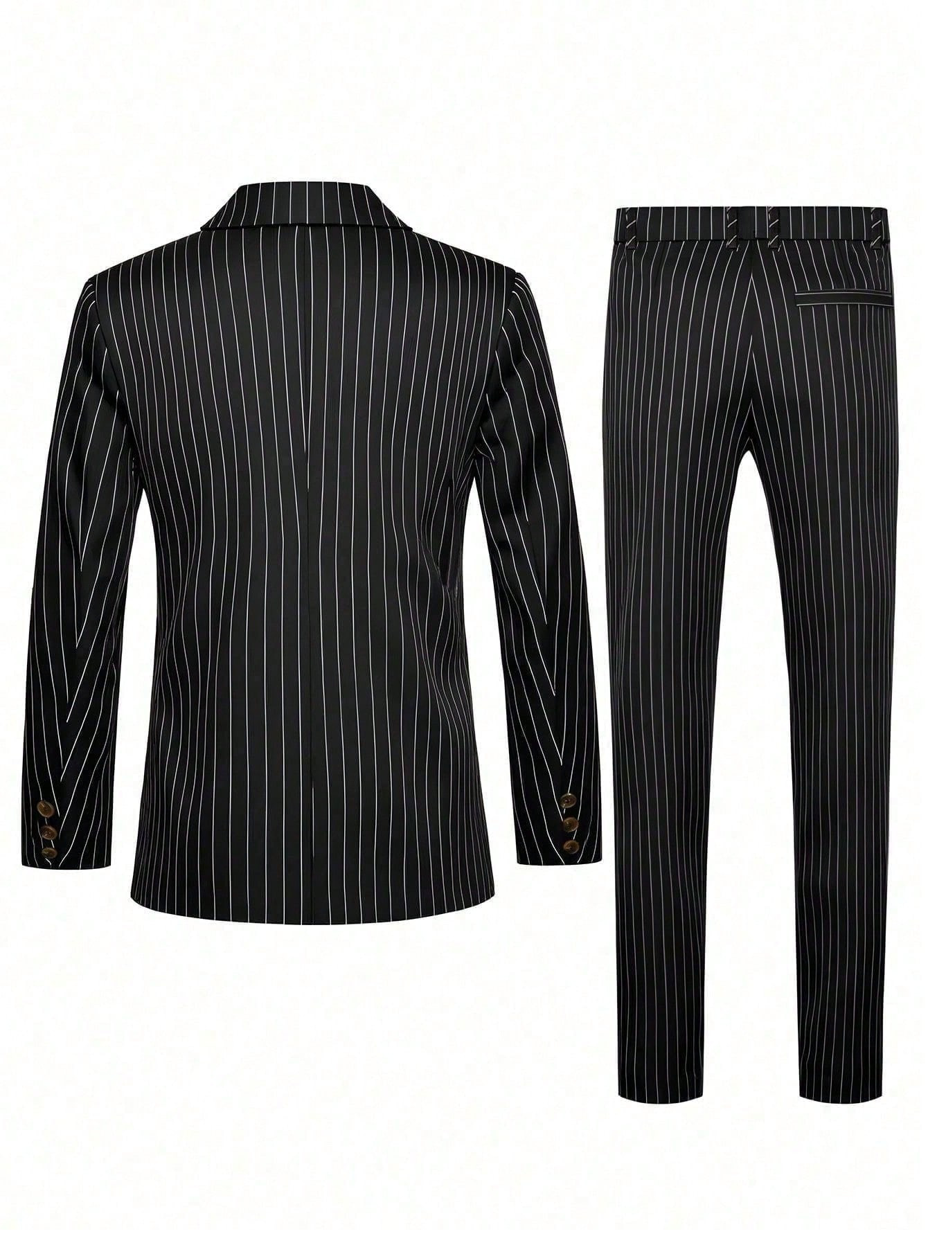 Herren Anzughose Mit Streifen Für Business Und Abendgarderobe_voghion.com