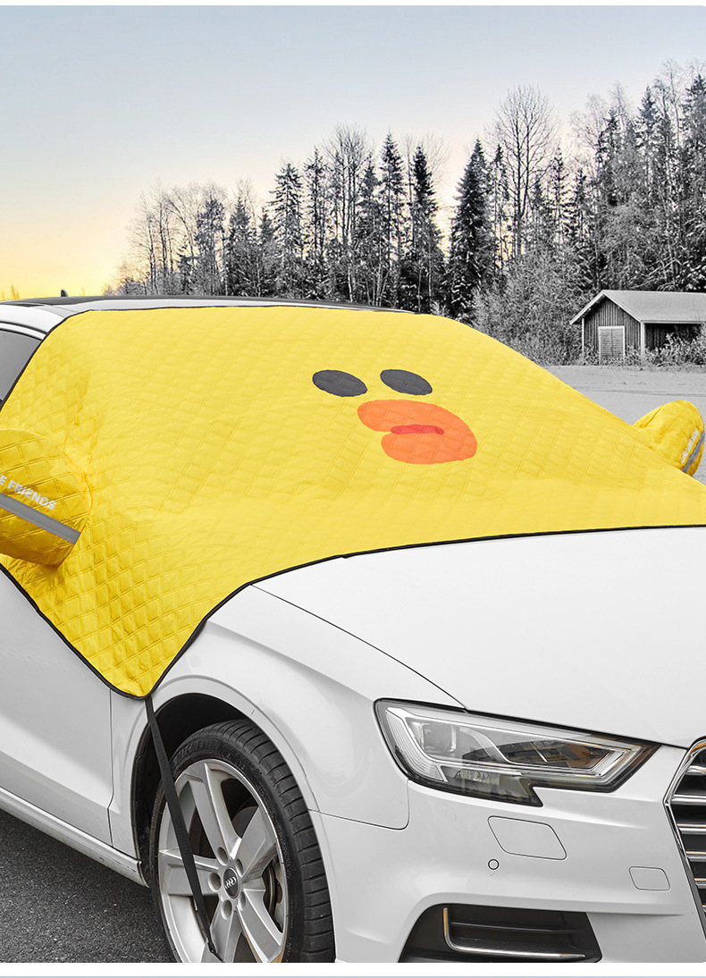 Car Snow Cover, Frost and Snow Protection, Front Windshield Cover, Car Window Anti-Freeze Cover, Snow Shield, Sun Protection, Heat Insulation, Sunshade