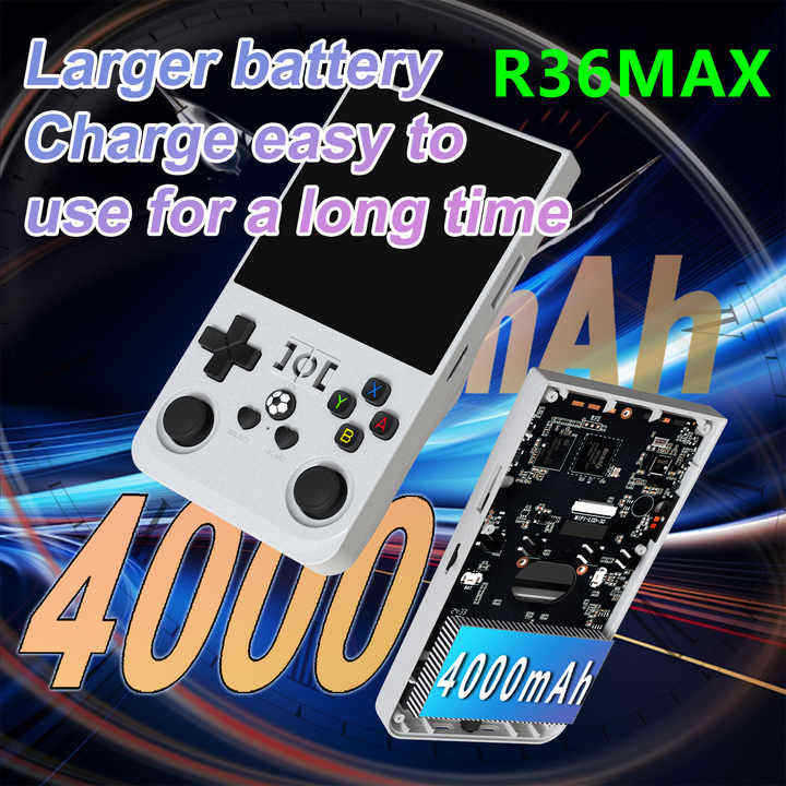 跨境R36MAX开源掌上游戏机便携4.0寸大屏高清街机游戏掌机PSP游戏|undefined