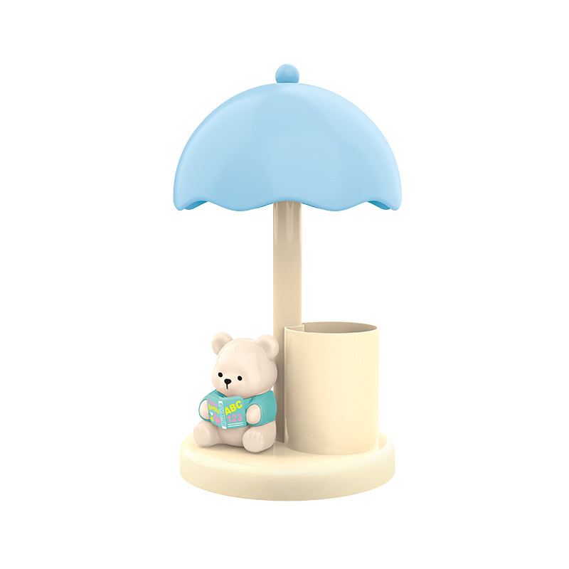Lámpara de Noche de Oso de Plástico, Carga USB, Interruptor de Botón, para Mesa de Noche