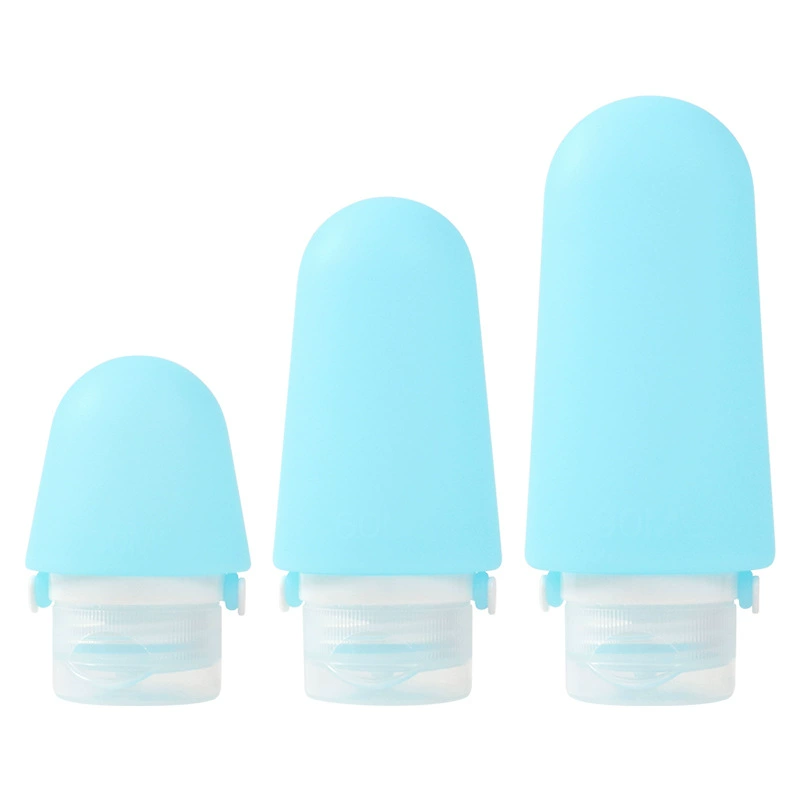 Silicone bottle for traveling, handheld lotion, storage system, hermetic container, fall protection