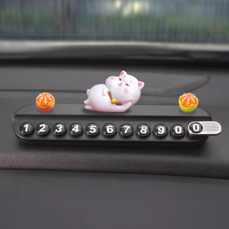 Tarjeta de estacionamiento temporal para automóviles, dibujos animados, tarjeta de teléfono de movimiento de automóviles, número de teléfono móvil de automóvil creativo, tarjeta de movimiento de automóviles para mujeres