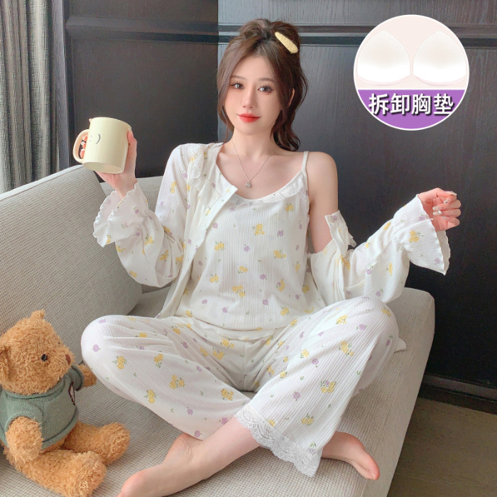 F 3 피스 가슴 패드 S616 플로랄