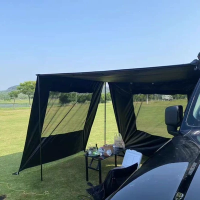 Camping Rainproof Tent, Avtomobil yan çətirləri - side-fabric-with-window-1-enhanced-antioxidant-type-with-light-silver-1625m