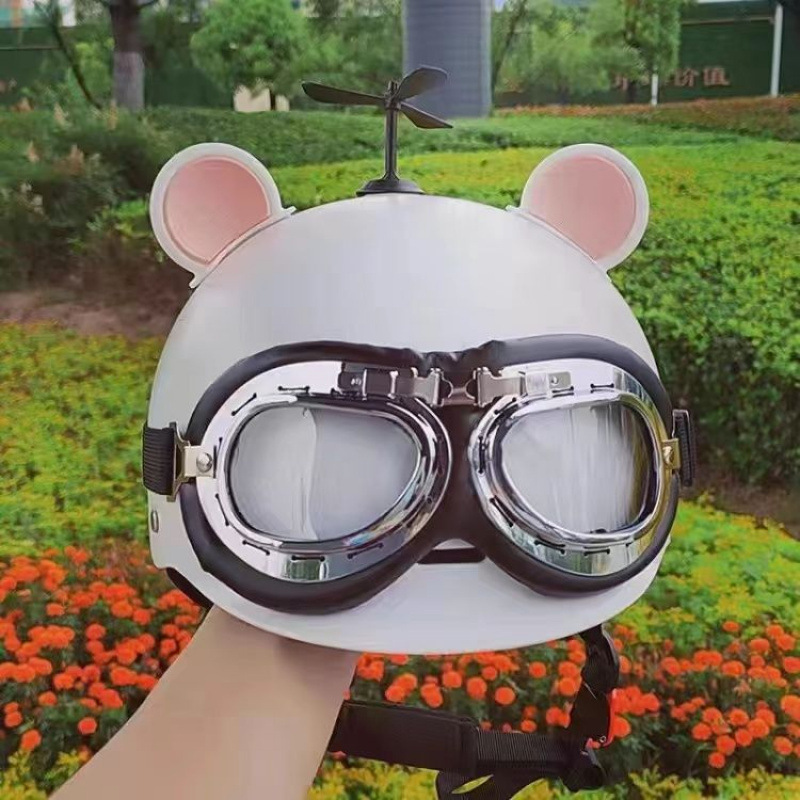 흰색 - 곰 귀 - 투명 거울