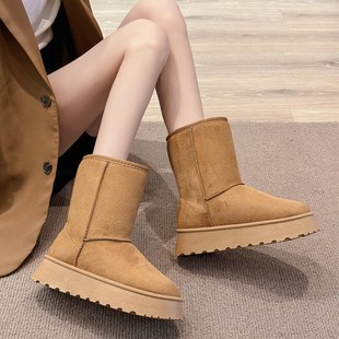2023 winter new snow boots women Korean round head casual comfortable fashion set feet high cotton shoes in stock wholesale