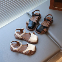 童鞋女童凉鞋2025夏季新款韩版公主风儿童包头鞋小女孩外穿沙滩鞋