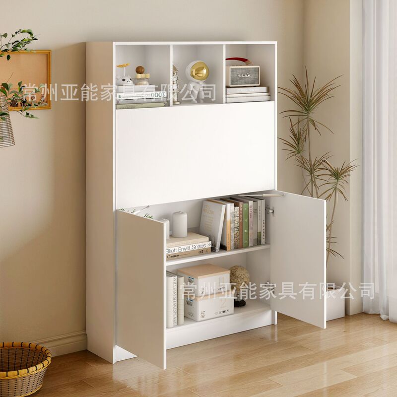 Foldable Invisible Desk and Bookshelf Integrated Small Apartment Space-Saving Multi-Functional Storage Cabinet Home Student Study Table Foldable Invisible Desk and Bookshelf Integrated Small Apartment Space-Saving Multi-Functional Storage Cabinet Home Student Study Table