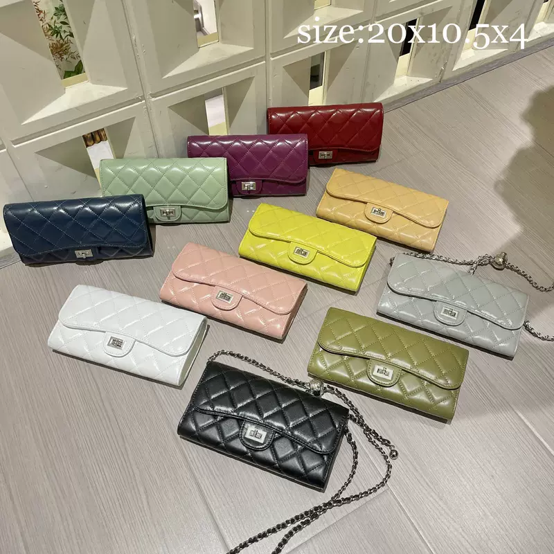 Маленькая кожаная сумка через плечо с изысканной цепочкой, в стиле Chanel, цепочная сумка