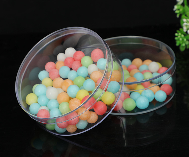 Daily Necessities Transparent Ps Plastic Candy Box Round Food Packaging Box Jewelry Storage Box Wholesale Can Be Printed And Customized display picture 1