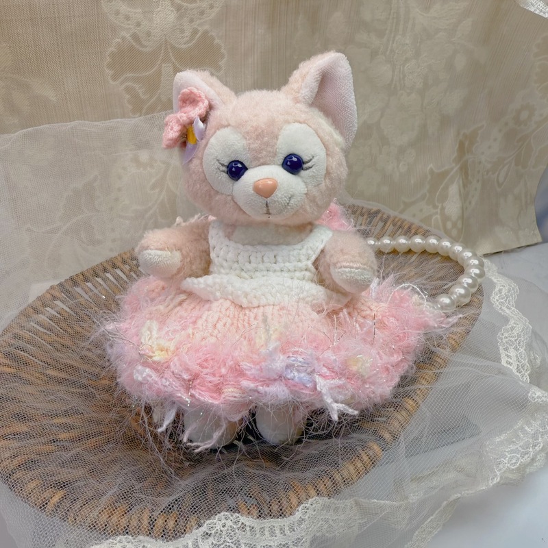 手編みベルペンダント、洋服、ケーキ、スターデュー、立位・座位交換、ミックス糸の妖精ドレス、ベビー服|undefined