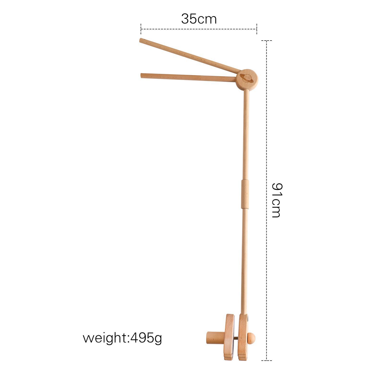 Amazon simple campana de cama para bebé soporte de madera mosquitera barra colgante accesorios de campana de cama recién nacido soporte de campana de cama calmante