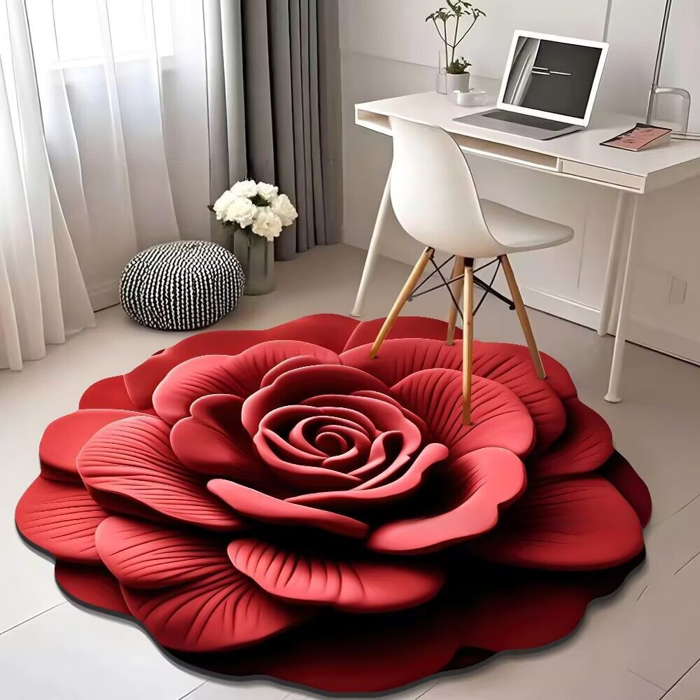 Luz de lujo 3D visualización floral alga barro alga alfombra decoración alfombra de secado rápido absorción de agua dormitorio alfombra de cama antideslizante