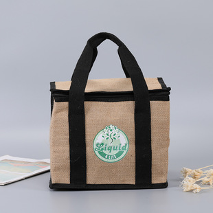 New linen thickened aluminum foil insulation bag takeaway catering portable insulation bag milk tea takeaway packing bag wholesale