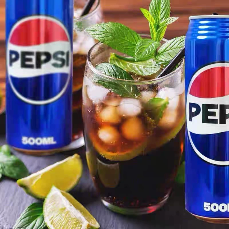 Газированный кола (Pepsi), 500 мл, японский импорт, синяя банка