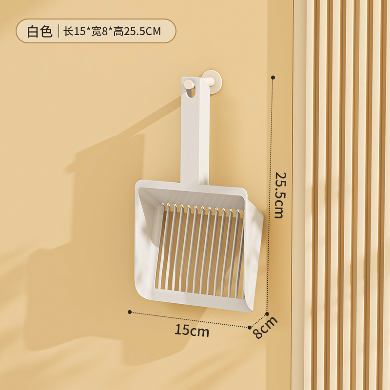 Fábrica al por mayor de gran número simple pala de arena para gatos mango largo espátula gruesa pala de mierda para gatos suministros de limpieza para gatos pala de arena para gatos