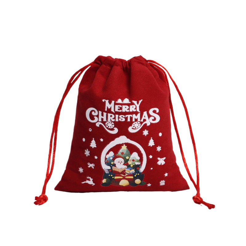 クリスマスギフトバッグセットカスタマイズされた巾着クリスマスベルベットバッグ小さな布バッグクリスマスキャンディーバッグ卸売|undefined