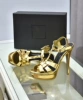 Golden patent leather