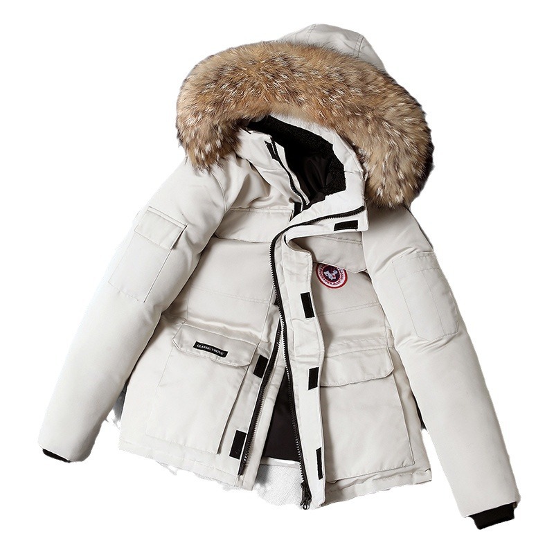 Abajo chaqueta de invierno de los hombres de longitud media 2023 nueva pareja herramientas engrosadas al aire libre gran ganso a prueba de frío abrigo de moda