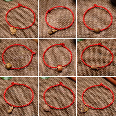 Shop Drainage customer Red rope Bracelet Yiwu gift wholesale Red rope weave Bracelet Commodity