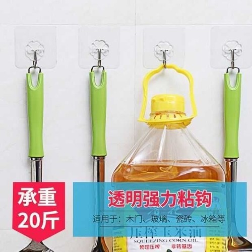 Traceless adhesive hooks, multi-functional household wall-mounted self-adhesive, no-drilling, kitchen, bathroom, door-back strong adhesive sticker