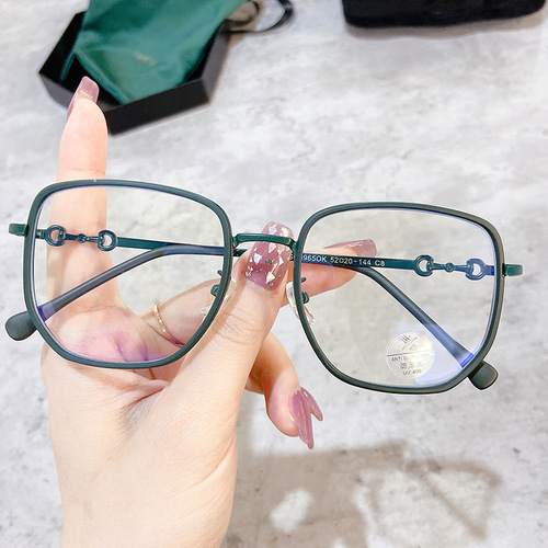 0965OK Spring New Arrival Hot Selling Korean Style Trendy Large Frame Anti-Blue Light Phone Glasses for Men and Women Personality Style