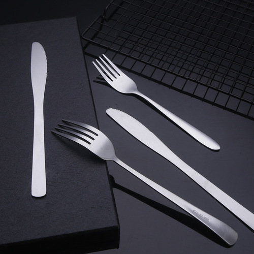 Stainless steel cutlery, household tableware two-piece set, hotel restaurant, western dessert fork, steak cutlery, cross-border wholesale