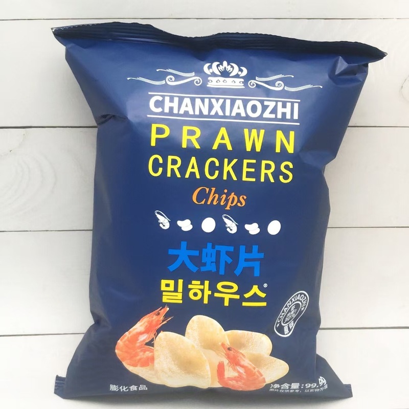 馋小智99.9g原味大虾片袋装儿童办公休闲追剧解馋膨化虾片零食|undefined