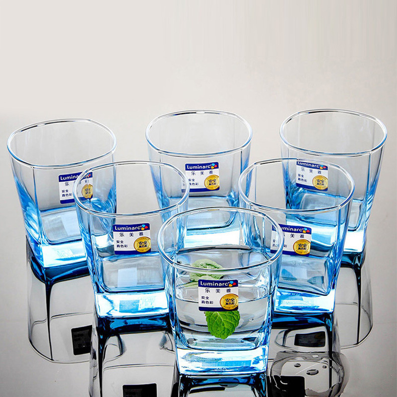 Lemeya vidrio satong gel color hielo azul polvo de gel polvo verde taza de cuerpo recto taza de agua de taza cuadrada Stanning