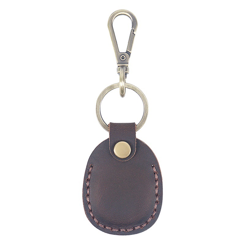 Fabricante en stock llavero de cuero colgante de la cintura colgante llavero portátil de control de acceso tarjeta de almacenamiento