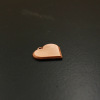 Accessory, double-sided copper pendant heart-shaped engraved, 20×21×2mm, wholesale