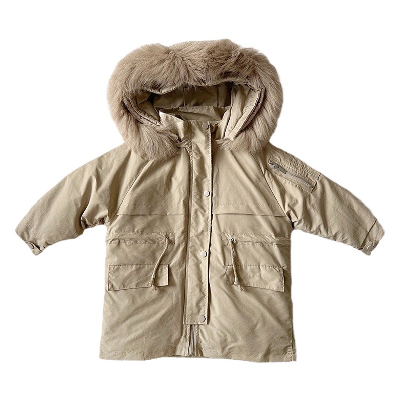 Nueva Chaqueta de Plumón con Cuello de Piel Grueso, una Prenda con Tres Formas de Uso, Forro Interior Desmontable, Abrigo con Capucha para Invierno, Venta al por Mayor.