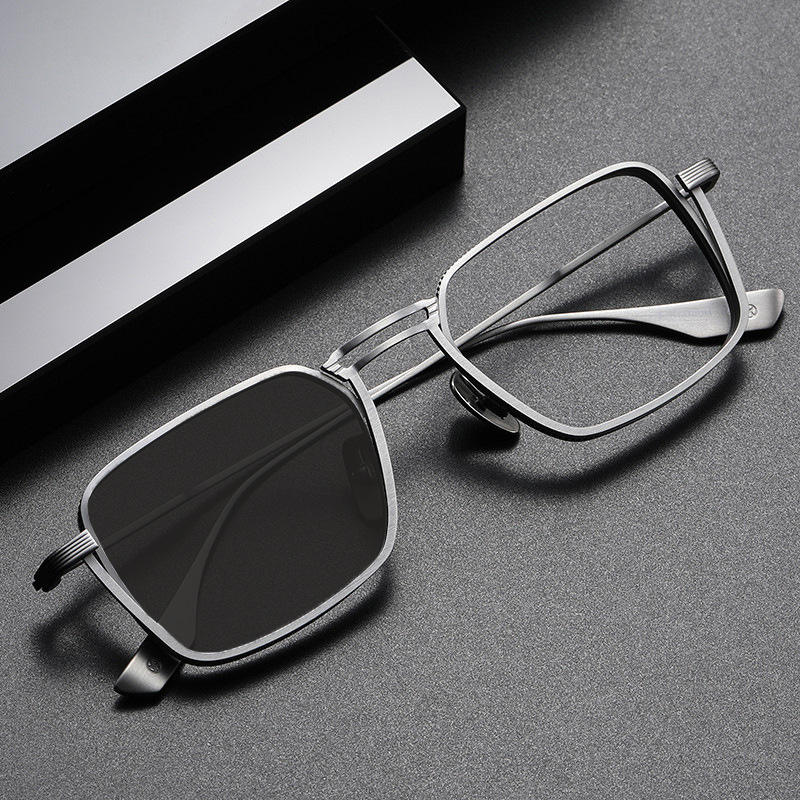 Retro anti-blue light color-changing square glasses men's Sven technical glasses frame dita same frame photochromic glasses Retro anti-blue light color-changing square glasses men's Sven technical glasses frame dita same frame photochromic glasses