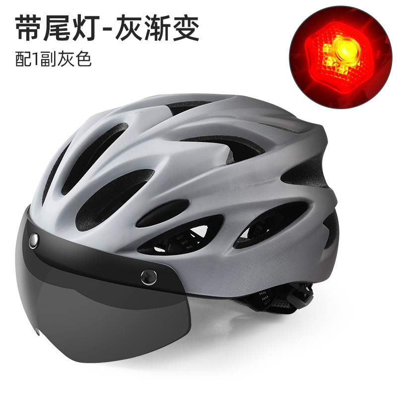 Casco de bicicleta de montaña de verano de los hombres bicicleta de carretera gafas de succión magnética casco de equitación con luz trasera sombrero de seguridad equipo