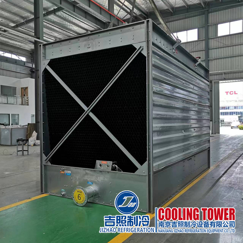 玻璃钢方形冷却塔锻造液压机油降温配套冷却塔横流钢板方形冷却塔